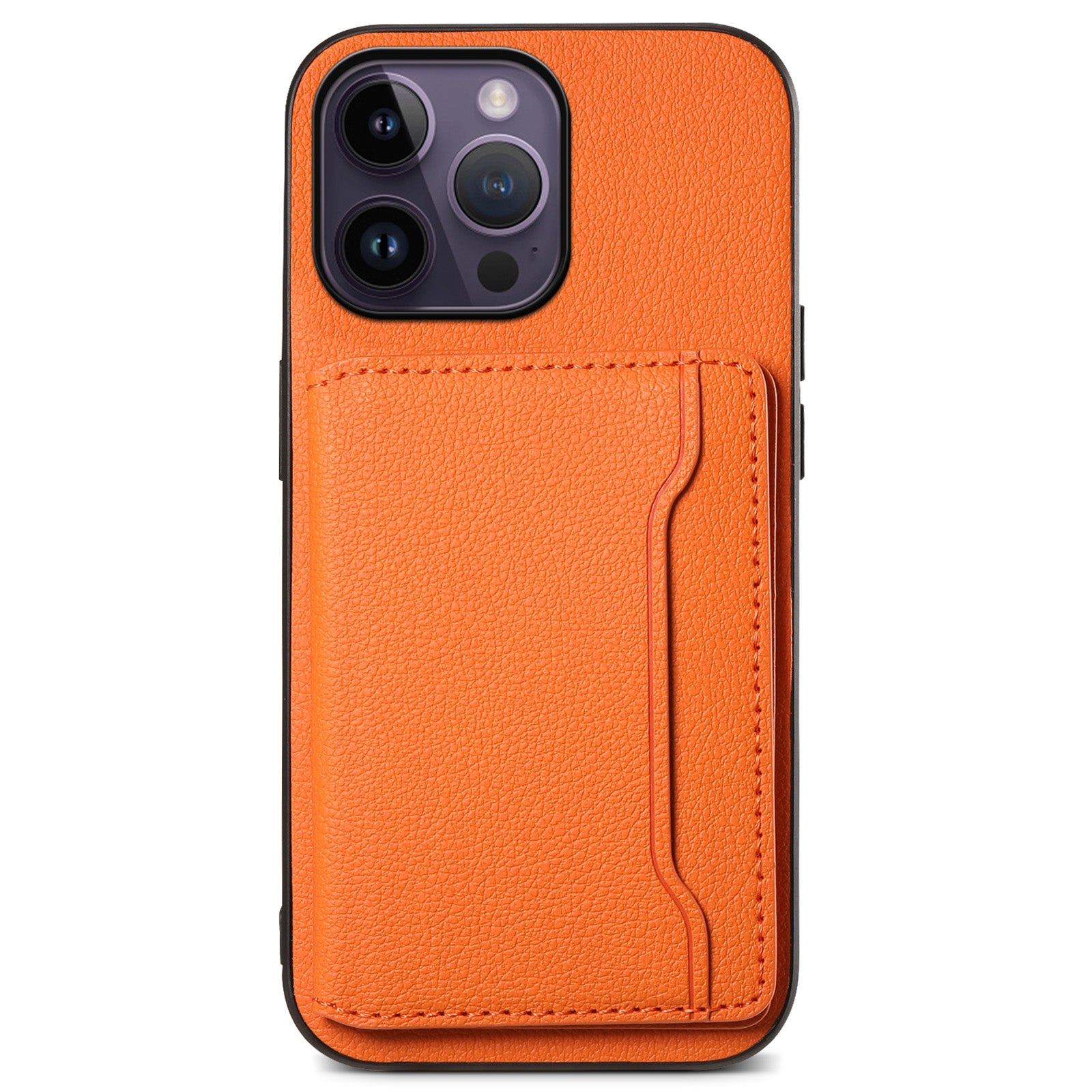 For iPhone 14 Pro Max Case Calf Texture PU Leather Kickstand Shockproof Back Cover For iPhone 14 Pro Max Case Calf Texture PU Leather Kickstand Shockproof Back Cover